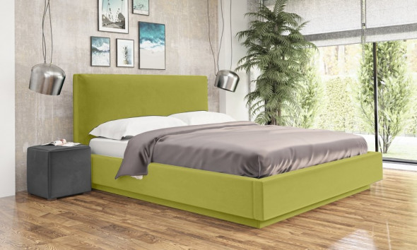 Łóżko KAZAN 140x200 zielone z pojemnikiem