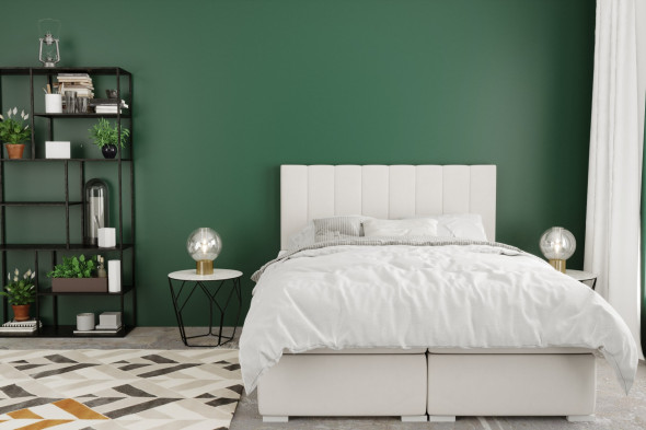 Łóżko kontynentalne SALIMA 160x200 bordowe velvet z pojemnikiem