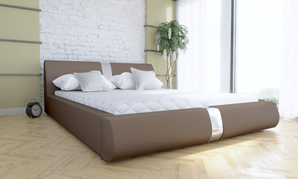 Łóżko LIARD 120x200 jasno brązowe z pojemnikiem