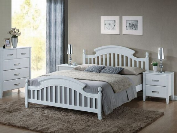 Łóżko LIZBONA 140x200 białe