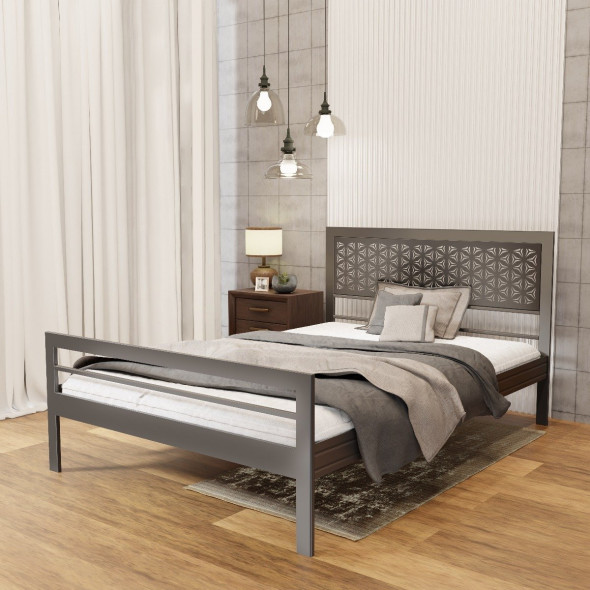 Łóżko metalowe BELLA INDI 140x200 czarne