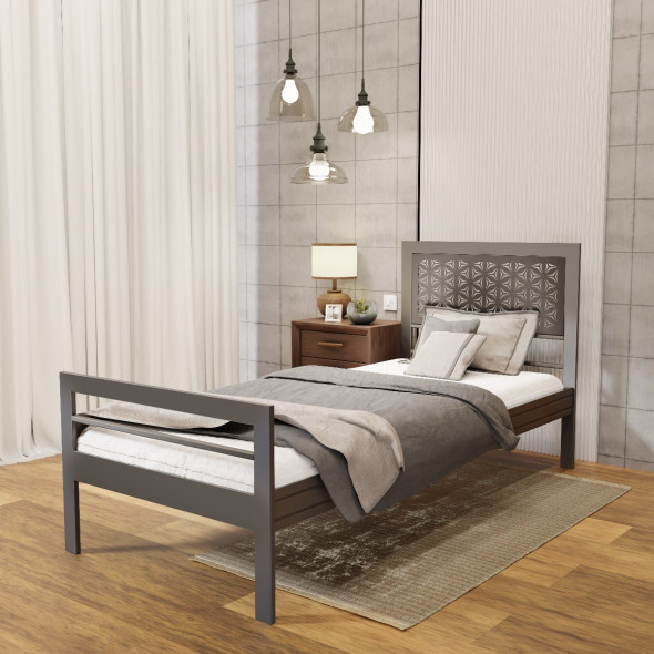 Łóżko metalowe BELLA INDI 90x200 czarne