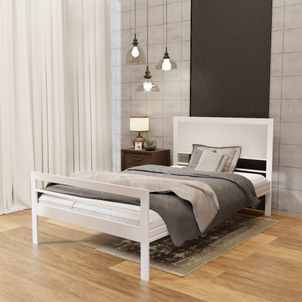 Łóżko metalowe BELLA UNI 120x200 białe