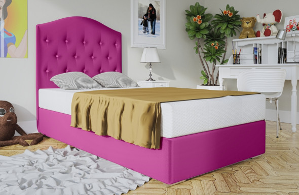 Łóżko ONEIRO 90x200 różowe z pojemnikiem