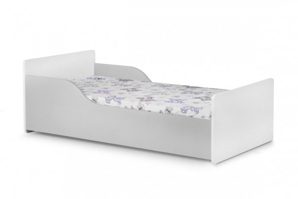 Łóżko PABIS 1 80x160 białe/szare z materacem