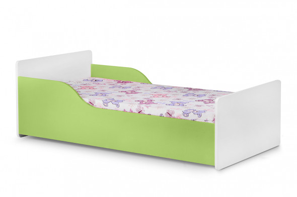 Łóżko PABIS 1 80x160 białe/zielone z materacem