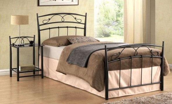 Łóżko SIENA 90x200 czarne