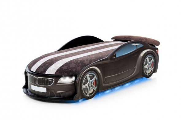 Łóżko UNO BETA 183X76 czarne samochód