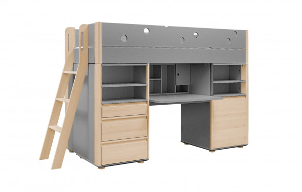 Łóżko wielofunkcyjne FUNFLEX MULTI 90x200 szare