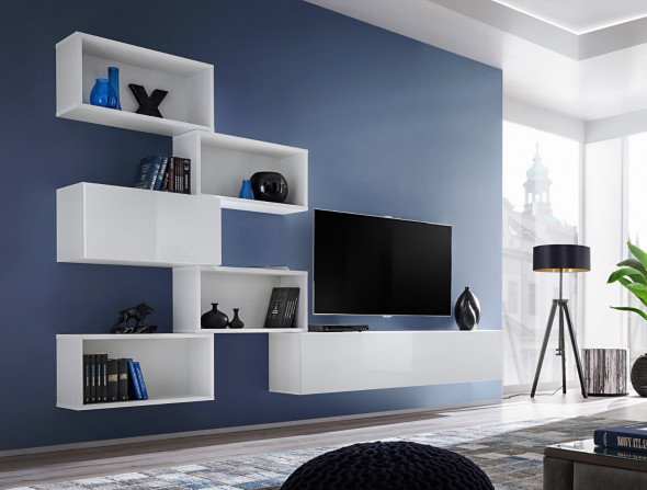 Meblościanka BLOX VIII biała