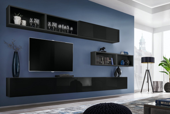 Meblościanka BLOX XIV czarna