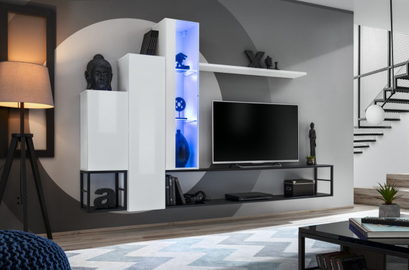 Meblościanka SWITCH MET VIII biała