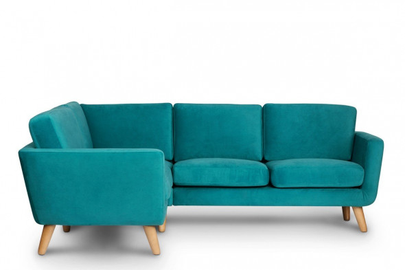 Narożnik TAGIO 2 turkusowy lewy