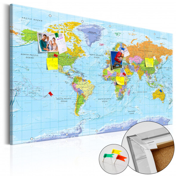 Obraz na korku - Orbis Terrarum [Mapa korkowa]