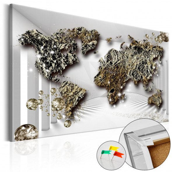 Obraz na korku - Złota przyszłość [Mapa korkowa]