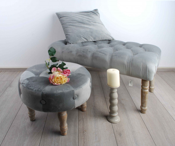 Poduszka LAURE GREY 45x45cm szara