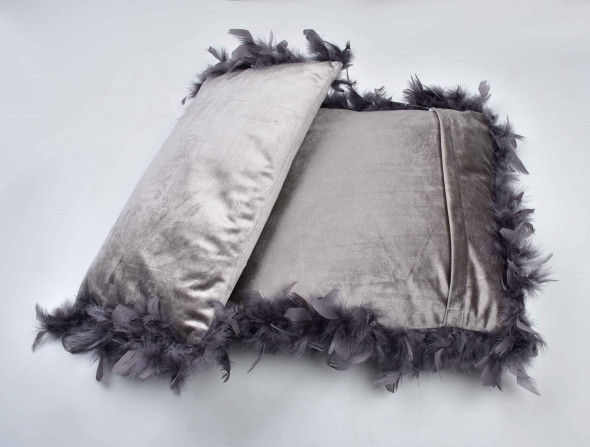 Poduszka LORETA GREY 44x44cm szara