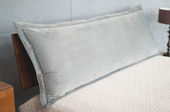 Poduszka na zagłówek PILLOW CHIC 2 VELVET 140 szara