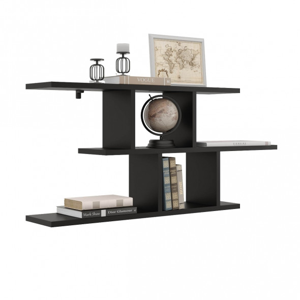Półka ALESIA 8 czarna