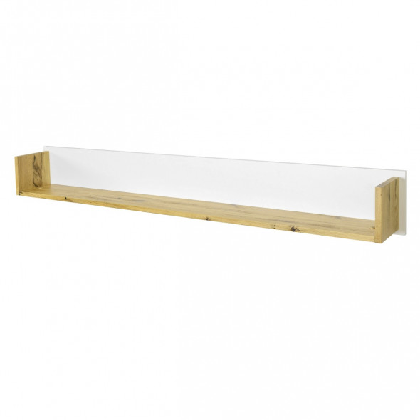 Półka BOX dąb lity/biały mat