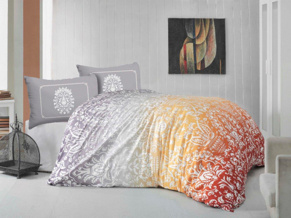 Pościel satynowa VALENTINI VIZION POMARAŃCZ 220x200