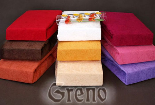 Prześcieradło frotte z gumką 220x200 jasny fiolet