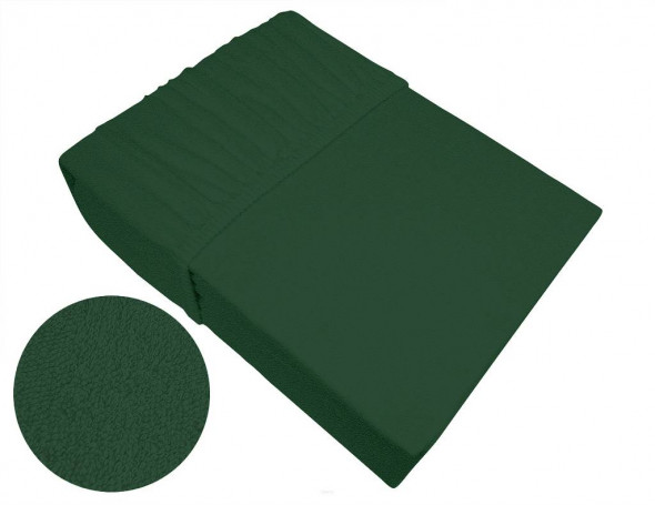 Prześcieradło z gumką frotte Bielbaw 100x200 butelkowa zieleń