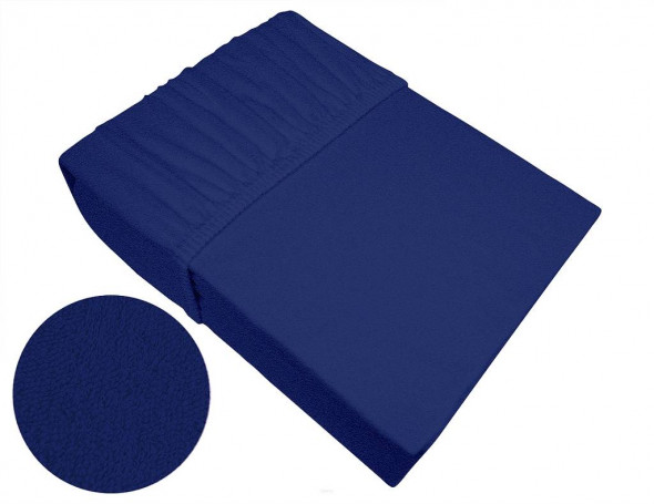 Prześcieradło z gumką frotte Bielbaw 100x200 granatowe