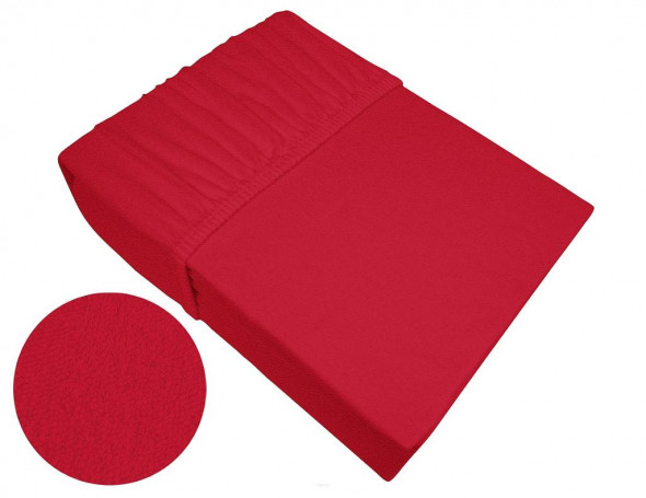 Prześcieradło z gumką frotte Bielbaw 120x200 czerwone