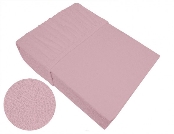 Prześcieradło z gumką frotte Bielbaw 120x200 pudrowe