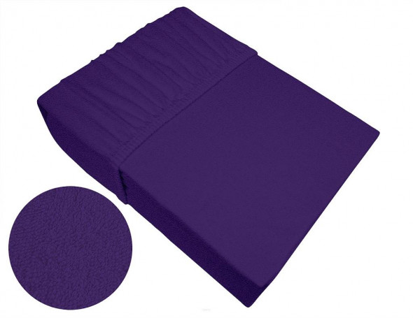 Prześcieradło z gumką frotte Bielbaw 120x200 śliwka