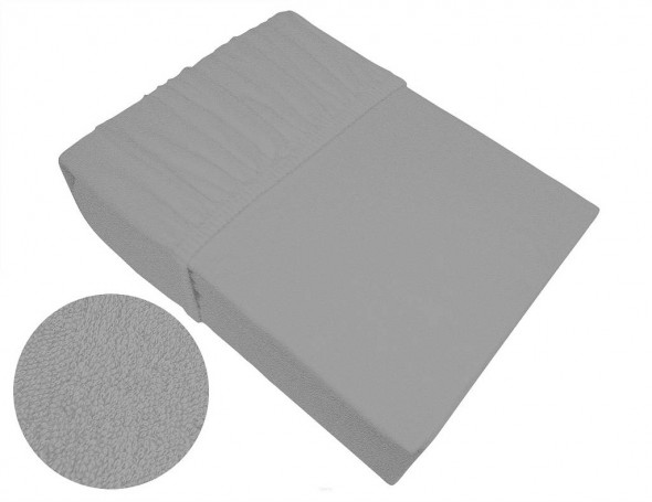 Prześcieradło z gumką frotte Bielbaw 120x200 stalowe