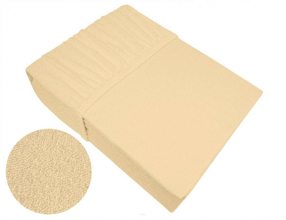 Prześcieradło z gumką frotte Frotex 100x200 cappuccino