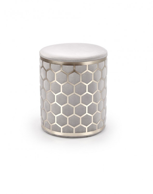 Pufa AQUA VELVET jasnoszara