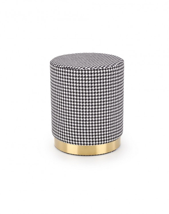 Pufa ARUNA czarna/biała/złota