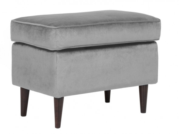 Pufa RON VELVET szara