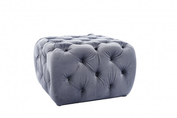 Pufa SOPHIA VELVET szara