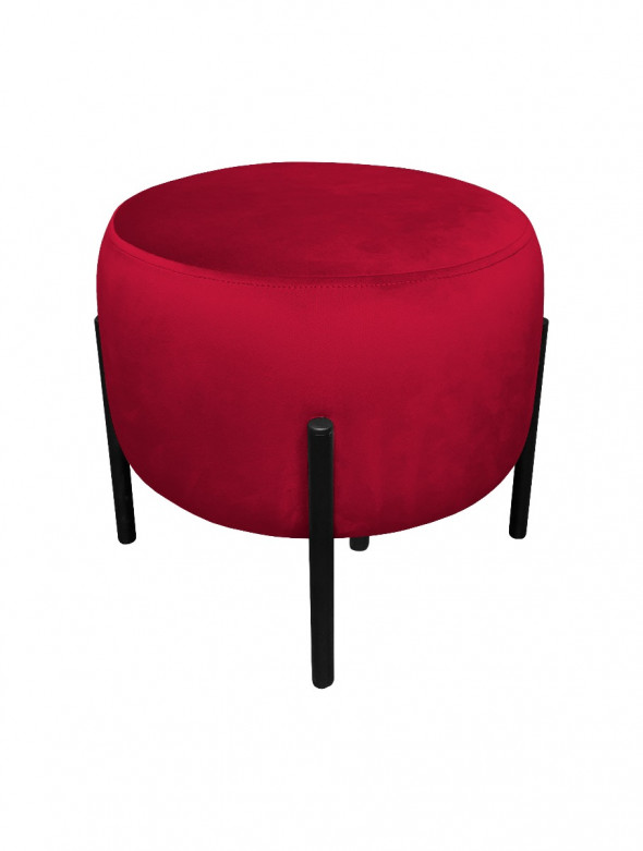 Pufa WILFRED MG VELVET bordowa