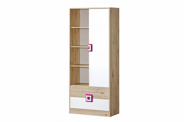 Regał CAMBI biały/dąb podwójny