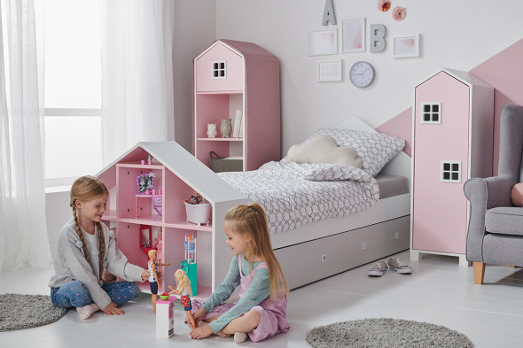 Regał MIRUM 04 biały/różowy