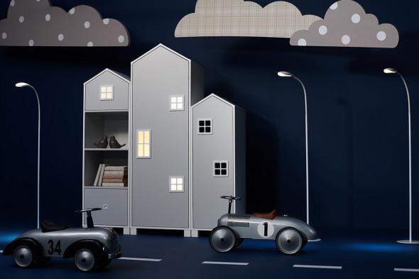 Regał MIRUM 06 biały/szary