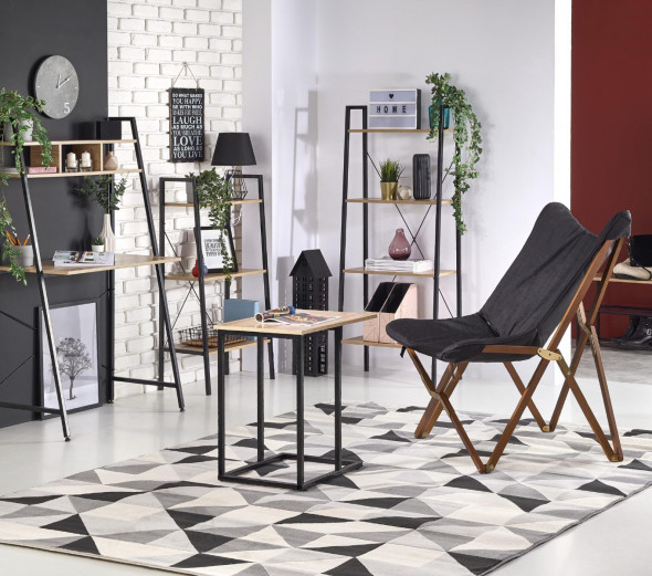 Regał NARVIK REG3 dąb sonoma/czarny