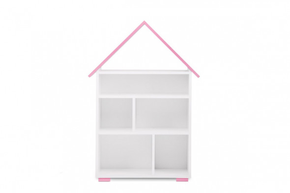 Regał PABIS 1 biały/różowy