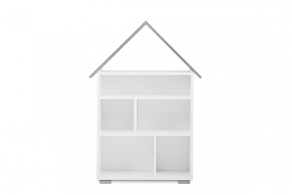 Regał PABIS 1 biały/szary