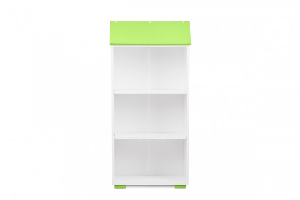 Regał PABIS 2 biały/zielony