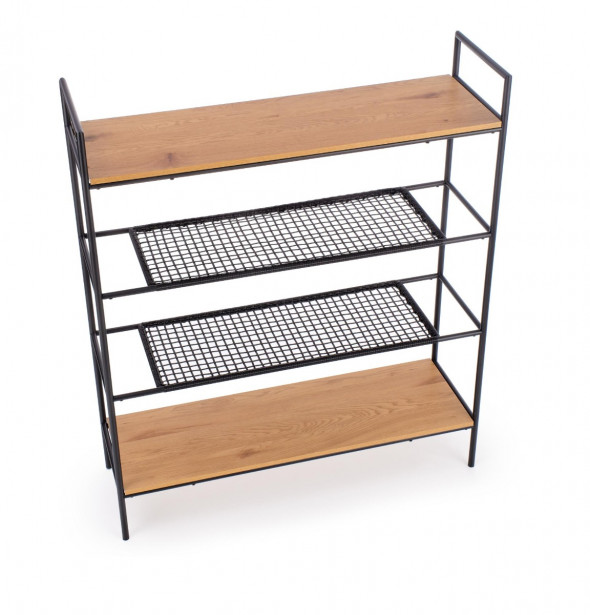 Regał REG21 dąb/czarny