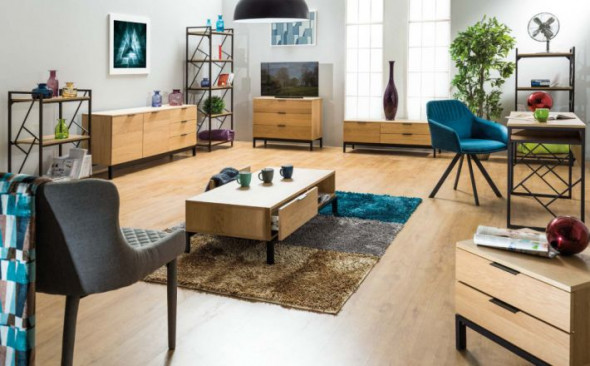 Regał TABLO R3 dąb/ciemny brąz