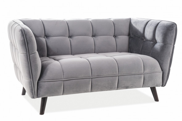 Sofa CASTELLO VELVET 2 szara