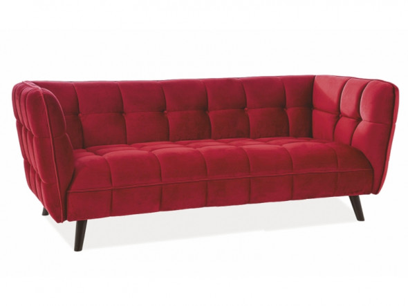 Sofa CASTELLO VELVET 3 bordowa