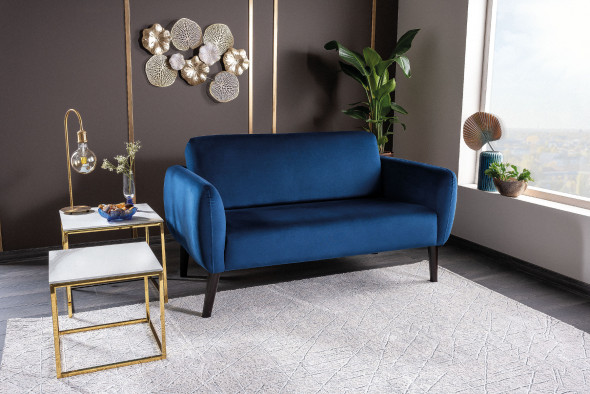 Sofa ELSA VELVET granatowa dwuosobowa